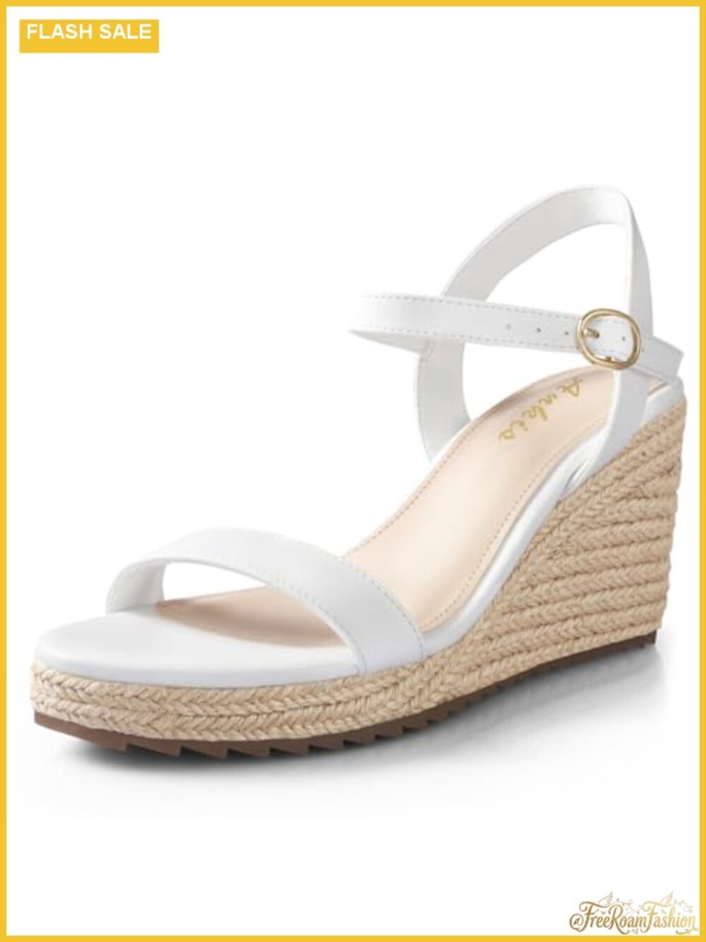 Womens Wedge Sandals Open Toe Ankle Strap Platform Espadrille High Heel